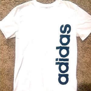 Adidas White and Black Short Sleeve Tees